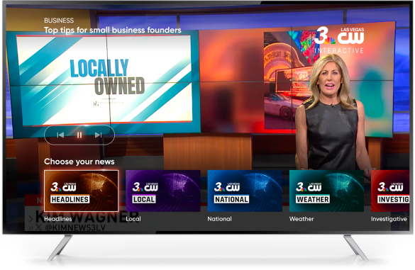 Example of the FastStream app on a TV